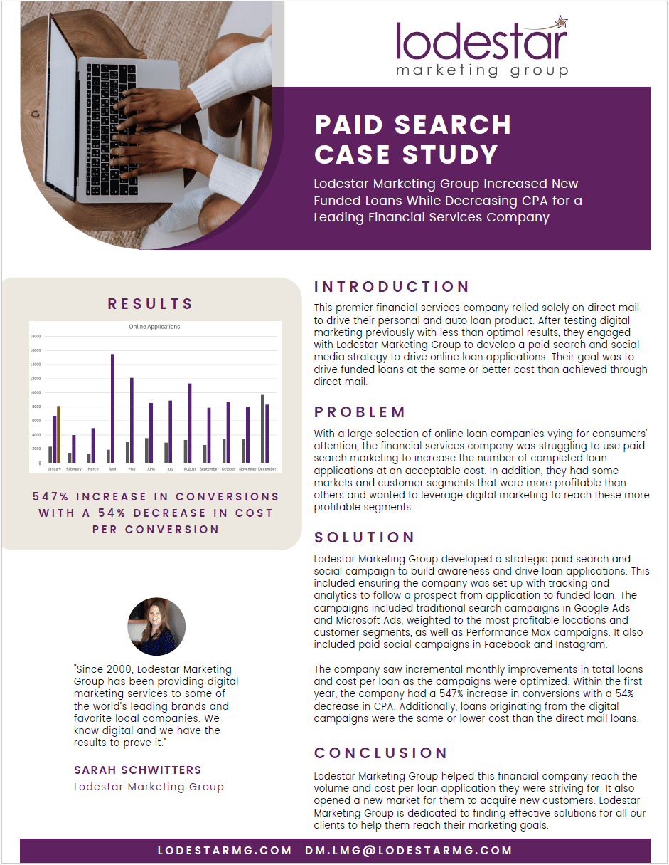 Case Study Lodestar Marketing Group Financial Firm